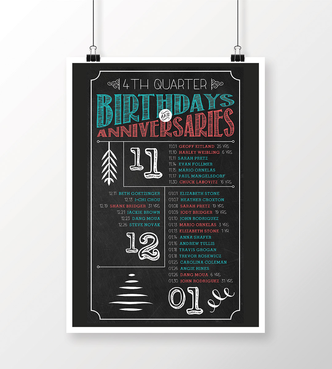 Celebration Poster with Winter Theme